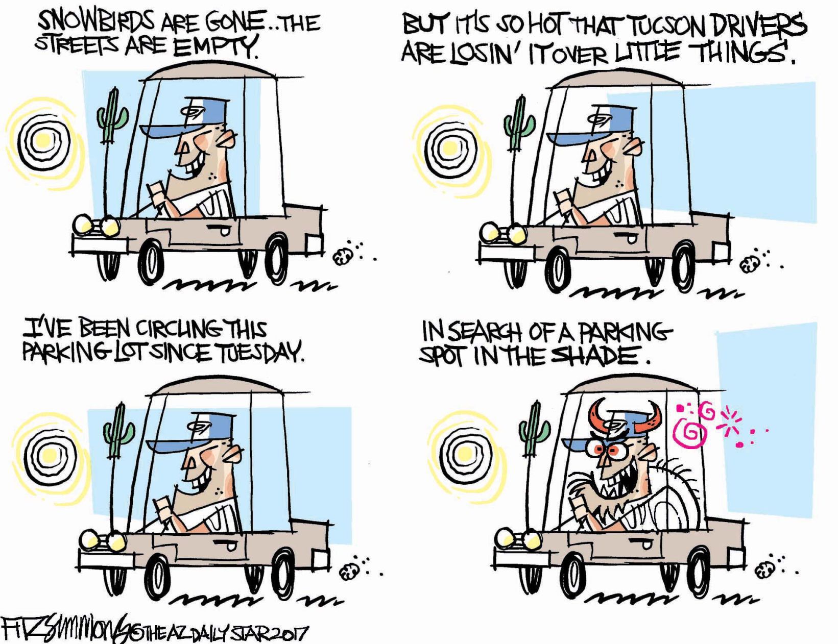 Daily Fitz Cartoon: Summer Streets